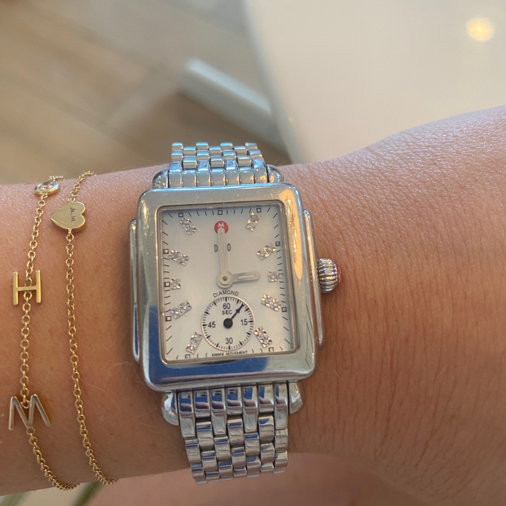 Michele Deco Mid Diamond Dial Bracelet Watch